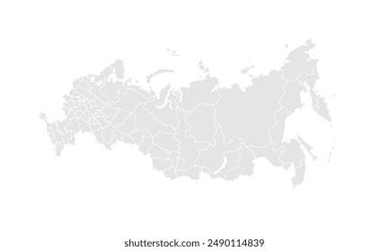 Russia map Grayscale,isolated on white background for website layouts,background,education, precise,customizable,Travel worldwide,map silhouette backdrop,earth geography, political,reports.