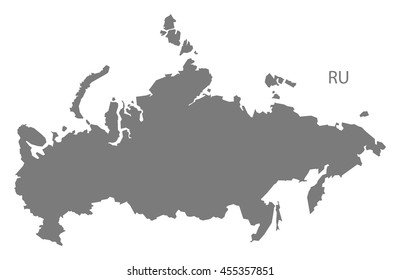 Russia Map grey