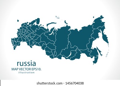 russia map High Detailed on white background. Abstract design vector illustration eps 10