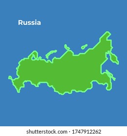 russia map icon, illustration vector. suitable for many purposes.