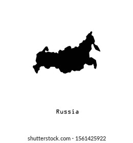 Russia map icon in trendy flat style isolated on white background. Symbol for your web site design, logo, app, UI. Vector illustration, EPS