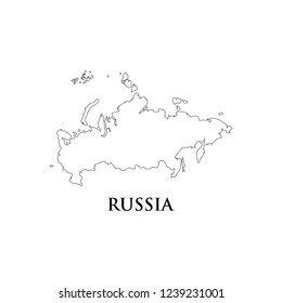 Russia map icon vector illustration.