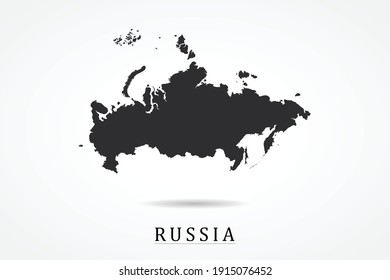 Russia Map on white background - Vector illustration eps 10