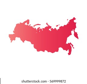 Russia map. Map of Russia on white background. Vector illustration