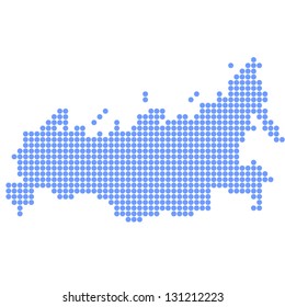 Russia map round