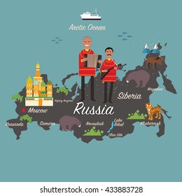 Russia map and travel