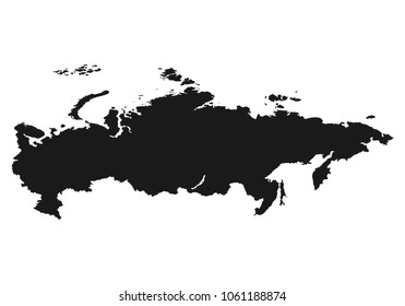 Russia map vector. map of russia