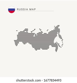 Russia map vector art template.