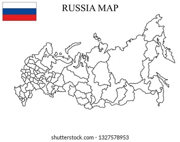 Russia map vector illustration
