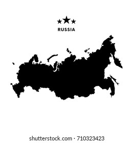 Russia Map Vector Illustration Stock Vector (Royalty Free) 710323423 ...