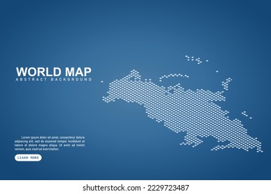 Russia Map - World map International vector template with isometric top and white pixel, grid, grunge, halftone style isolated on blue background for design, web - Vector illustration eps 10