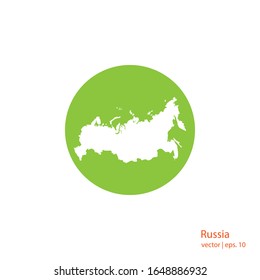Russia Maps Logo Design Vector Template