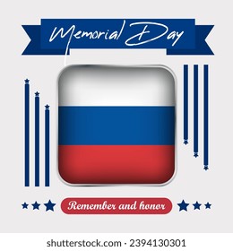 Russia Memorial Day Vector Illustration