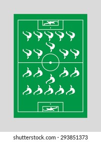 Russia Moscow soccer field vector art