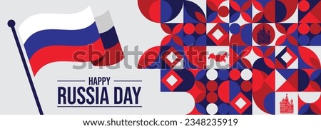 Russia National Day Vector Design Template

