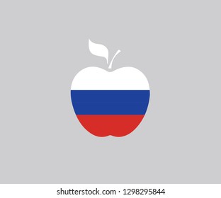 Russia national flag apple shape symbol decoration