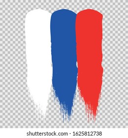 RUSSIA national flag slpash brush vector on transparent background