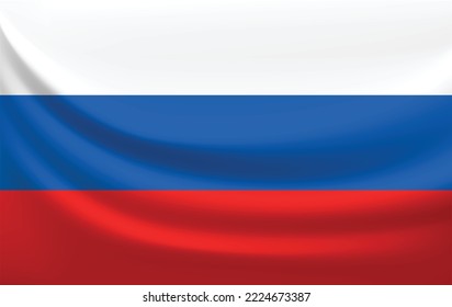 Russia national flag vector design