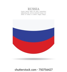 Russia national flag vector icon