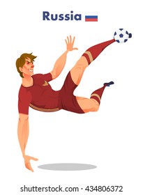 Russia nationality footballer, Vector illustration.