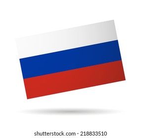 Russia  official flag isolated illustration 