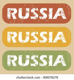 Russia on colored background