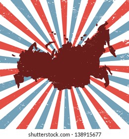 Russia on the map