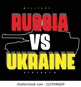 Russia persus Ukraine military conflict graphic vector illustration 
