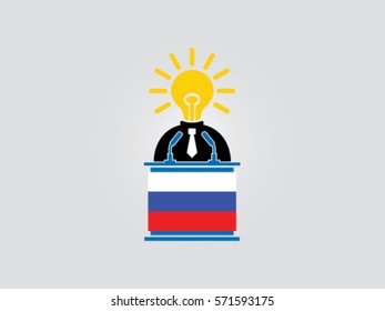 Russia Podium Bright Idea Politician