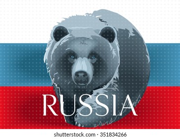 Russia, The Russian Bear. Vector