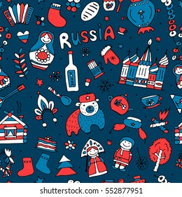 Russia, seamless pattern for your design