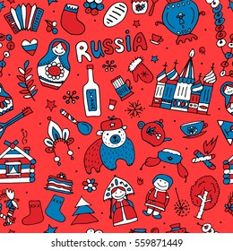 Russia, seamless pattern for your design