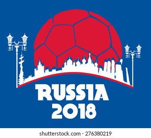russia soccer ball vector art
