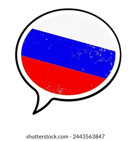 Russia, speaking Russian, translation - vector illustration	