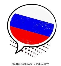 Russia, speaking Russian, translation - vector illustration	
