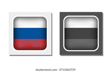 Russland-Quadrat-Symbol mit abgerundeter Flagge