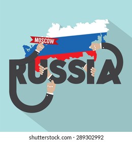 Russia Typography Design Vector Illustration