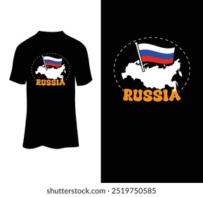 Russia typography vector t-shirt design for sale.