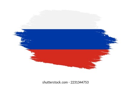 Russia Vector Flag. Grunge Russia Flag. Russia Flag with Grunge Texture. Vector illustration