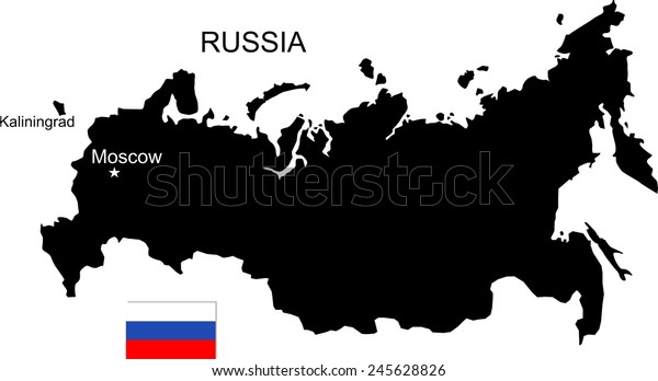 Russia Vector Map Stock Vector (Royalty Free) 245628826