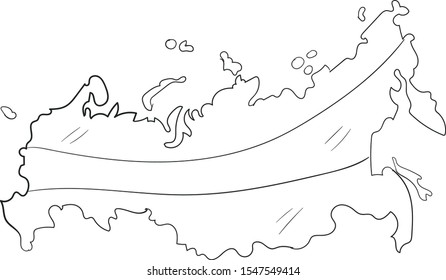 Russia vector map isolated illustration on white background. Concept for print, web design, cards, textile, icon, logo