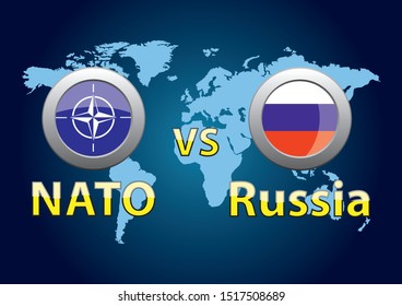 Russia Vs Nato Flags Russia Nato Stock Vector (Royalty Free) 1517508689 ...