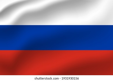 Russia waving flag vector editable