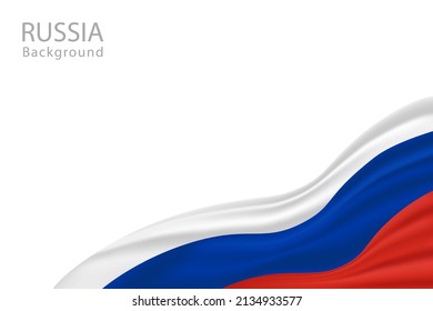 Russia waving flags background template