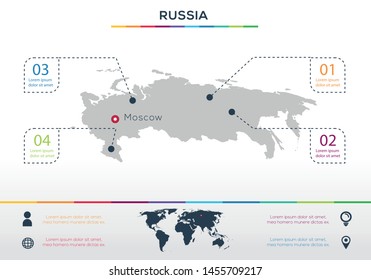 RUSSIA-info graphics elements Vector illustration