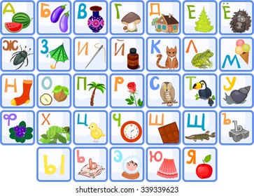 Russian alphabet with pictures