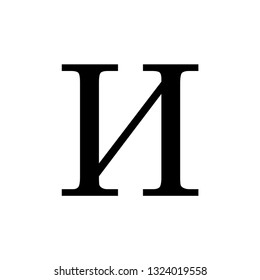 Russian alphabet vector icon illustration.