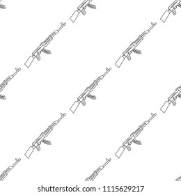 Russian automatic icon. Element of army icon for mobile concept and web apps. Pattern repeat seamless Russian automatic icon. Can be used for web and mobile\ on white background