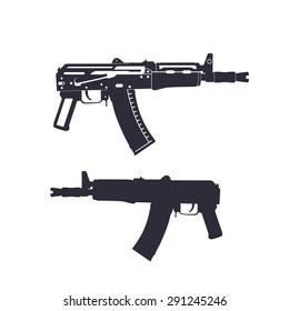 russian automatic rifle, carbine, vector illustration, eps10, easy to edit