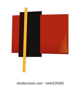 Russian avant-garde, Soviet constructivism geometric composition for design, poster, banner or other template.